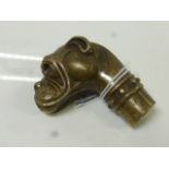 Bronze / Brass Boxer Dog Walking Stick Handle