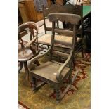 William IV Provincial Ladder Back Rocking Chair with Scroll Arms