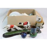 Box of mixed ceramics etc to include Torquay Ware