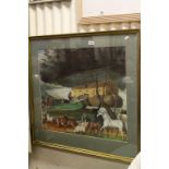 Large Gilt framed print of Noah's Ark