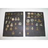 A Large Collection Of British Military Badges To Include : Veterinary Corps, Intelligence Corps,
