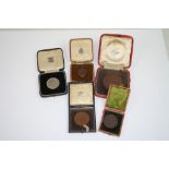 A Collection Of Five Cased Bronze And Silver Shooting Medals To Include The Army Rifle Association