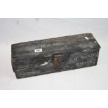 A Wooden Royal Navy Ammunition / Storage Box From H.M.S. Crossbow.