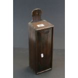 19th Century varnished Oak Candle box