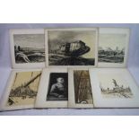 A Collection Of World War One / WW1 Muirhead Bone Lithographs.