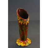 Hand painted Anita Harris vase with Floral decoration and signed S Johnson to base