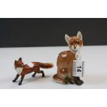 Two ceramic Fox models, USSR & Beswick examples