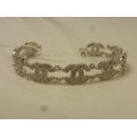 Silver and CZ Designer Style Bracelet