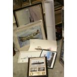 Collection of Framed and Glazed Pictures including RMS Titanic Commemorative Montage, Photographic