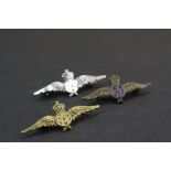 Three RAF Wings Sweetheart Badges