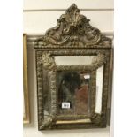 Vintage Brass Embossed Wall Mirror