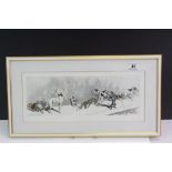 Boris O'Klein - Framed and Glazed Print of Dogs in the Street