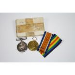 A Full Size World War One / WW1 Medal Pair Issued To 29380 PTE W.E. LOCKIE Of The Kings Own Scottish