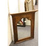 French Oak Wall Hanging Mirror