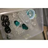 Box of vintage glassware to include Bohemian and cut Crystal glasses etc
