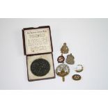 A Small Collection Of Militaria To Include A Boxed Lusitania Commemorative Medal And A Selection