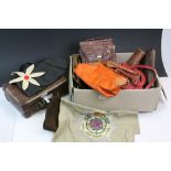 Collection of vintage Bags & Scarves etc plus a small Suitcase