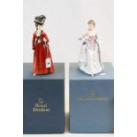 Two boxed Royal Doulton Limited Edition figurines Lady Worsley HN3318 & Mrs Hugh Bonfoy HN3319
