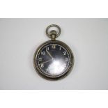 A Vintage Military Issued Black Dial Pocket Watch GS/TP 213011.