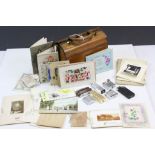 Huntley & Palmers Biscuit tin in the form of a Doctor's Bag, containing a small collection of