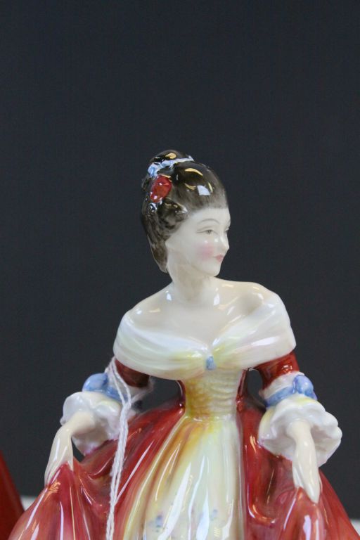 Three Royal Doulton figurines to include; Autumn Breezes HN1934, Fragrance HN3311 a Michael - Image 4 of 4