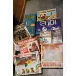 Collection of vintage Board games & 27 issues of "Flying" Magazine from the late 1930's