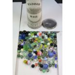 Collection of vintage marbles, various sizes