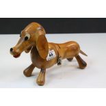 Unusual Vintage Treen Money Box in the form of a Dachshund