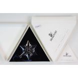 Boxed Swarovski Ltd Edition Christmas Ornament decoration from the year 2000