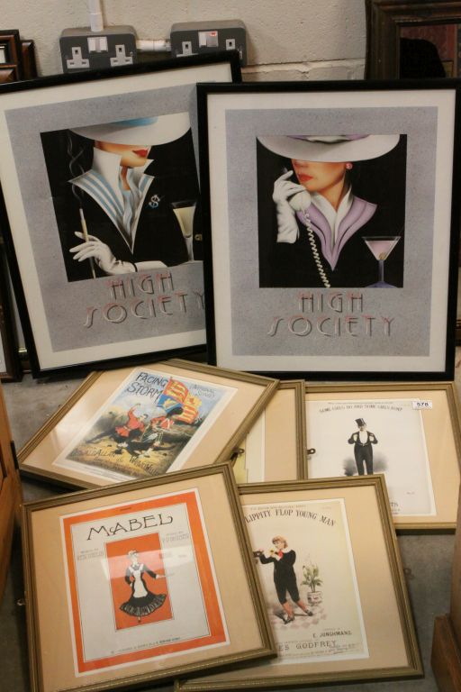 Collection of framed & glazed Advertising Prints etc