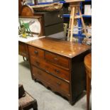 Edwardian Mahogany Chest of Two Short over Two Long Drawers