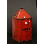 Large vintage Rubrex Oil can with Winged horse logo