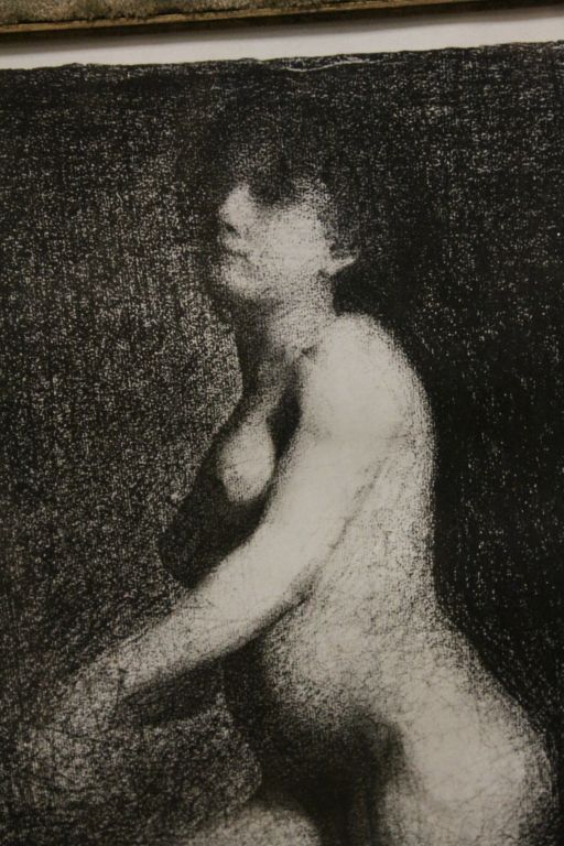 Black and White Lithographic Print of a Female Nude contained in a Swept Pierced Gilt Frame G. - Image 2 of 2