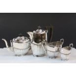 Silver plated four piece Tea service