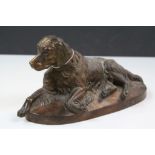 Bronze Recumbent Retriever Dog