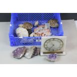 Collection of Rock Specimens & Fossil's to include Blue John and an Ammonite etc