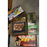 Box of Collectable Games including Kodak, Thunderbirds and Chess Sets, etc