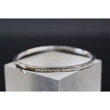 Silver and CZ Bangle