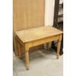 Victorian Pine Cottage Table with Drawer to end, 92cms x 55cms