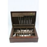 Arthur Price Wooden cased part canteen of Cutlery