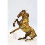 Heavy cast metal model of a Rearing Horse