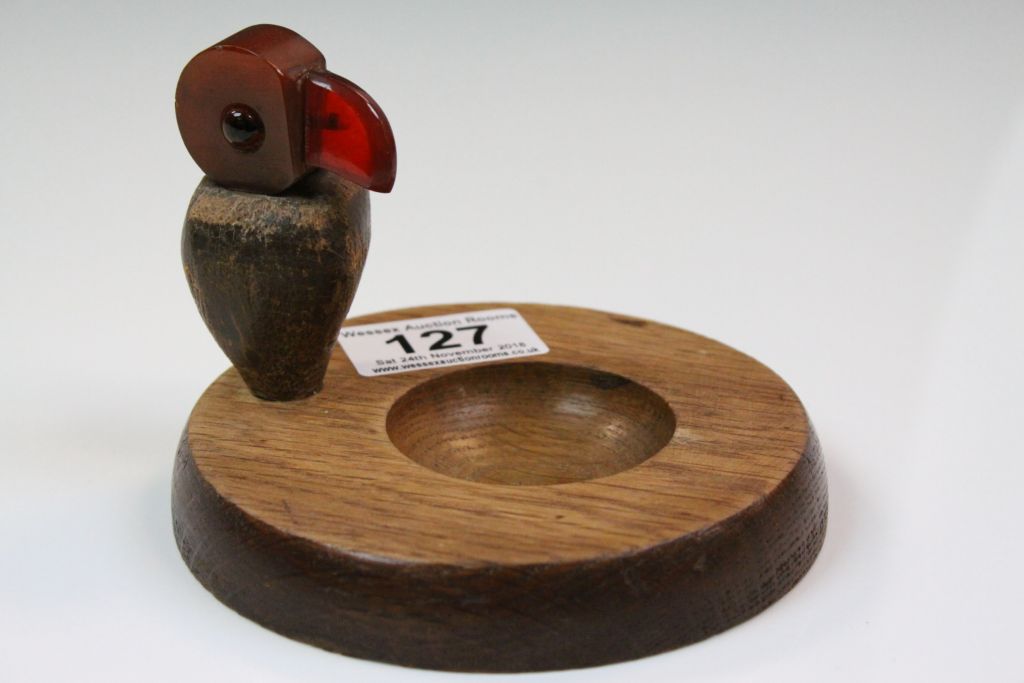 Henry Howell & Co YZ Style Bird Ashhtray made from Brazil Nut and Bakelite, circa 1940's