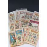 Thirty Three Comics dating from 1940's and Early 1950's including ' The Rover ' and ' The Hotspur '