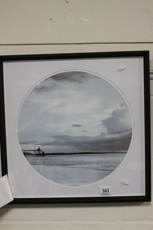 Framed & glazed Glycee Print of Clevedon Pier by Luke Salaman