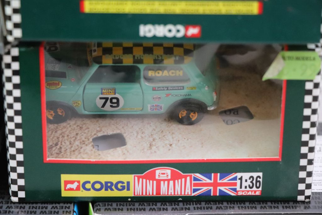 Collection of 10 boxed Corgi diecast Mini vehicles to include 1:36 The New Mini One CC86509, 4x - Image 5 of 8