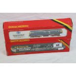 Two boxed Hornby OO gauge Diesel engines to include R068 BR Class 25 Diesel Blue and R084 BR Class