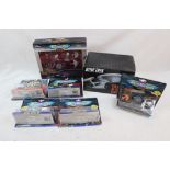 Six boxed and carded Micro Machines to include Star Trek The Next Generation, The Movies, Deep Space