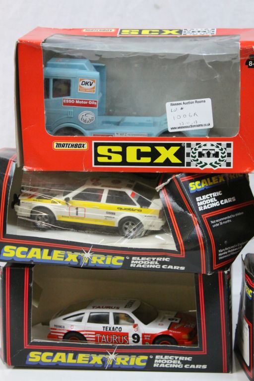 Fove boxed Scalextric slot cars to include C387 RMS Truckstar - Image 2 of 4