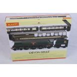 Boxed Hornby OO gauge R2817 Devon Belle Train Pack complete with BR 4-6-2 Wadebridge West Country