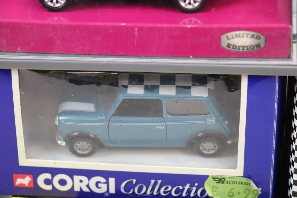 Collection of 10 boxed Corgi diecast Mini vehicles to include 1:36 The New Mini One CC86509, 4x - Image 6 of 8